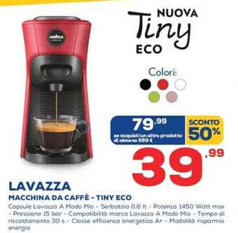 Euronics Lavazza Macchina da Caffè - Tiny Eco offerta