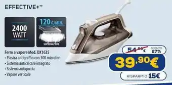 Rowenta Effective+ Ferro a vapore Mod. DX1635