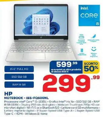 Euronics HP Notebook - 15S-FQ500NL offerta