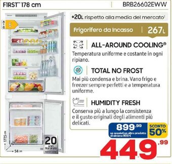 Euronics Samsung Frigorifero da Incasso BRB26602EWW offerta