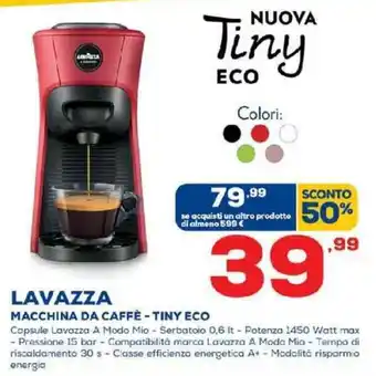Euronics Lavazza Macchina da Caffè - Tiny Eco offerta