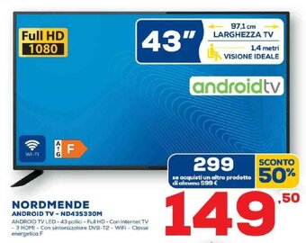 Euronics Nordmende Android TV - ND43S330M offerta