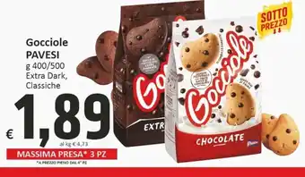 Paghi Poco Gocciole pavesi offerta