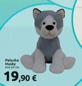 Carrefour Peluche Husky mis 64 cm offerta