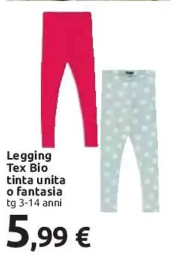 Tex Bio Legging tinta unita o fantasia tg 3-14 anni