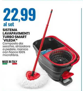 Eurospin Vileda Sistema Lavapavimenti Turbo Smart al set offerta