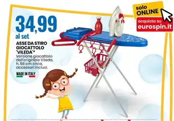 Eurospin Vileda Asse Da Stiro Giocattolo 56 cm circa offerta