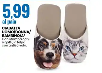 Eurospin Ciabata Uomo/Donna/Bambino/A offerta