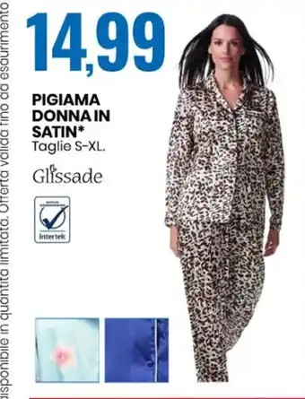 Eurospin Pigiama Donna In Satin Taglie S-XL offerta