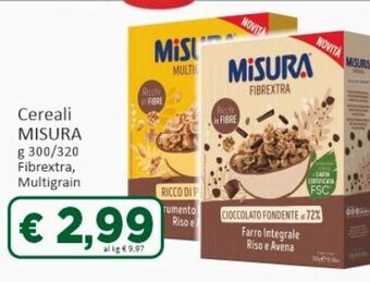 Paghi Poco Cereali misura offerta