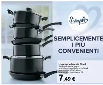 Carrefour Linea antiaderente Simpl 28 cm. offerta