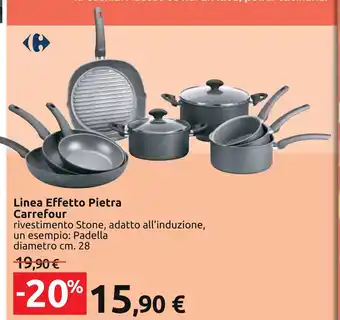 Carrefour Carrefour Linea Effetto Pietra Padella 28 diametro cm. offerta