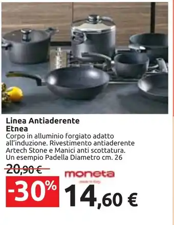 Carrefour Linea Antiaderente Etnea Padella Diametro 26 cm. offerta