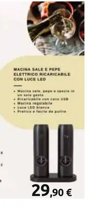 Carrefour Macina Sale E Pepe Elettrico Ricaricabile Con Luce Led offerta