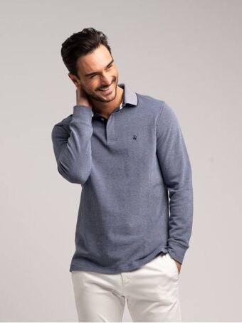 Invidia Polo uomo manica lunga in cotone piquet offerta