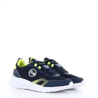 Globo Moda E.coveri gartner - sneakers uomo blu da corsa con dettagli fluo e soletta memory foam offerta