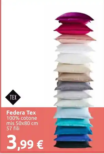 Federa TEX 100% cotone mis 50 x 80 cm 57 fili