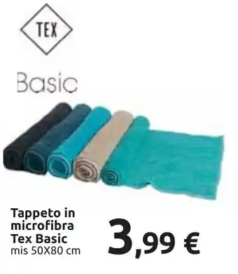 Carrefour TEX Basic Tappeto in microfibra mis 50 x 80 cm offerta