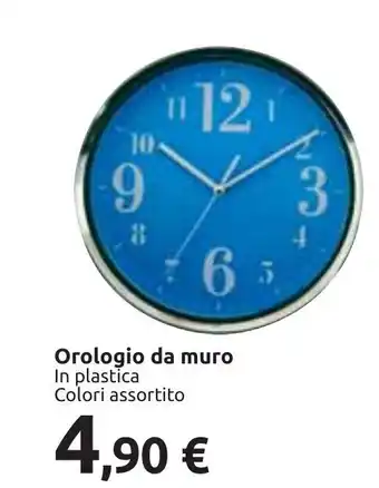Carrefour Orologio da muro In plastica Colori assortito offerta