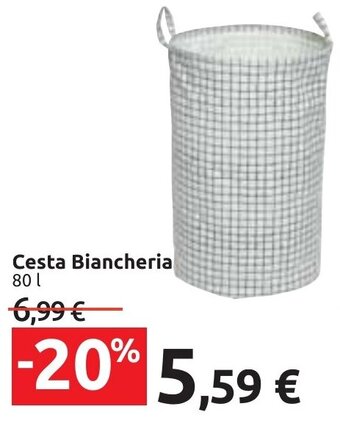 Carrefour Cesta Biancheria 80 L offerta