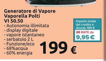 Carrefour Generatore di Vapore Vaporella Polti VI 50.50 offerta