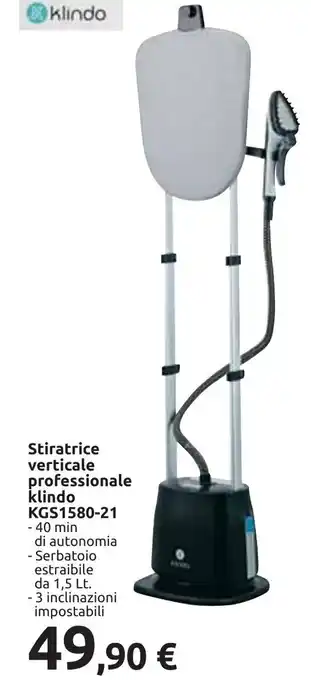 Carrefour Stiratrice verticale professionale Klindo KGS1580 - 21 1,5 Lt offerta