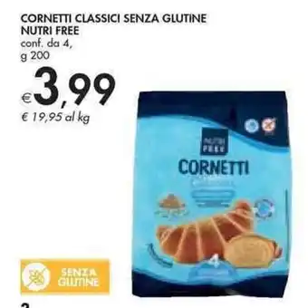 Bennet Nutri Free Cornetti Classici Senza Glutine conf. da 4, 200 g offerta