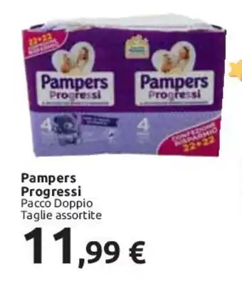 Carrefour Pampers Progressi Pacco Doppio Taglie assortite offerta