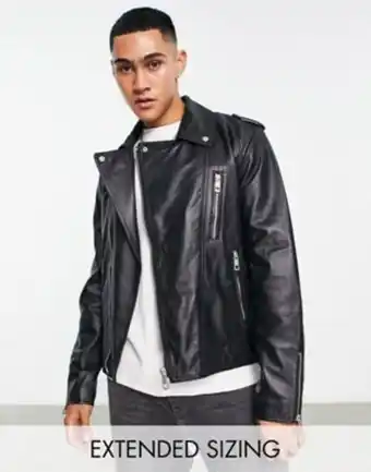 Asos Asos design - giacca di pelle nera offerta