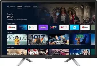 Amazon United states postal service led24hs82a11, tv led 24'', hd ready, smart android 11 con app preinstallate, chromecast e air... offerta