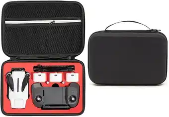 Delitls - custodia protettiva per drone portatile, custodia rigida per fimi x8 mini (nero+rosso fodera)