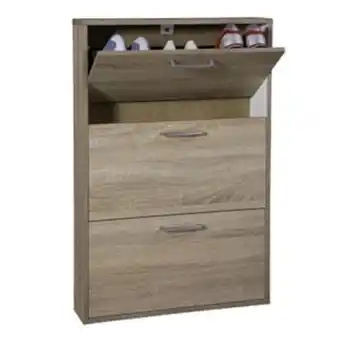 Kasanova Scarpiera 3 ante rovere in legno, 65x15x100 cm offerta