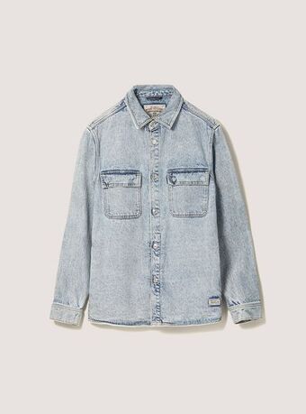 Giacca camicia in denim