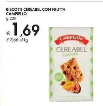 Bennet Campiello Biscotti Cereabel Con Frutta 220 g offerta