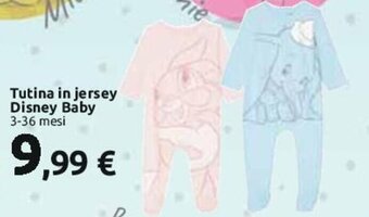 Carrefour Disney Baby Tutina in jersey 3-36 mesi offerta