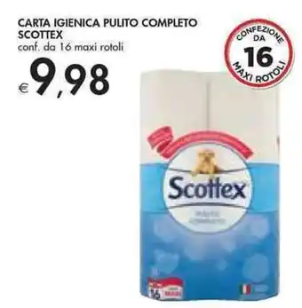 Bennet Scottex Carta Igienica Pulito Completoconf. da 16 maxi rotoli offerta