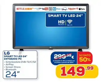 Euronics LG Smart TV LED 24" 24TQ520S-PZ offerta