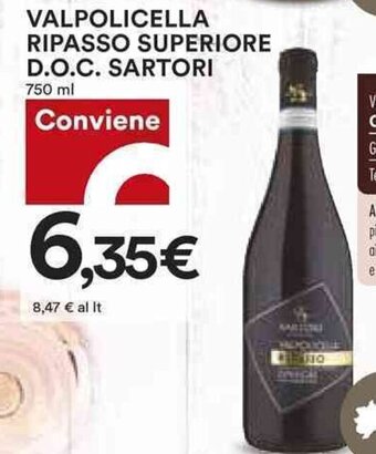 Valpolicella Ripasso Superiore D.O.C. Sartori 750 ml