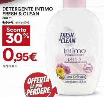Coop Fresh & Clean Detergente Intimo 200 ml offerta