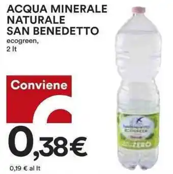 Coop San Benedetto Acqua Minerale Naturale ecogreen 2 lt offerta