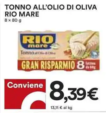 Coop Rio Mare Tonno All'Olio Di oliva 8 x 80 g offerta