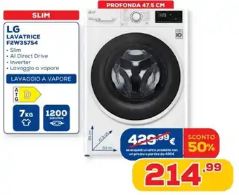 Euronics LG Lavatrice F2W3S7S4 offerta