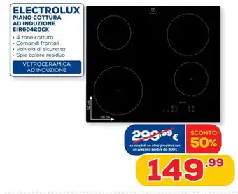 Euronics Electrolux Piano Cottura Ad Induzione EIR60420CK offerta