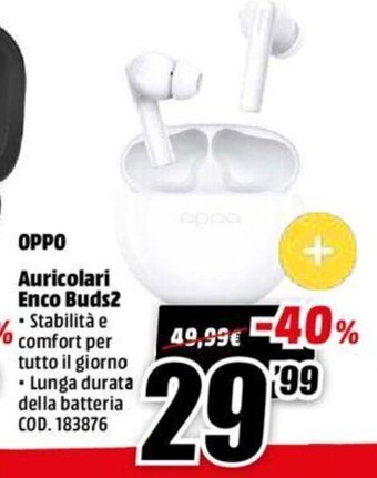 MediaWorld oppo Auricolari Enco Buds2 offerta