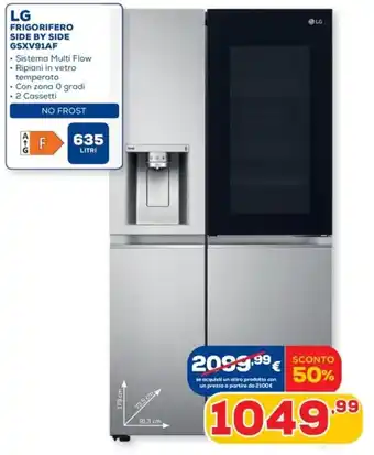 Euronics LG Frigorifero Side by Side GSXV91AF offerta