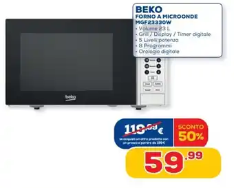 Euronics Beko Forno a Microonde MGF23330W offerta