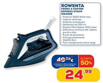 Euronics Rowenta Ferro a Vapore Express Steam DW4308 offerta
