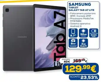 Euronics Samsung Tablet Galaxy Tab A7 Lite offerta