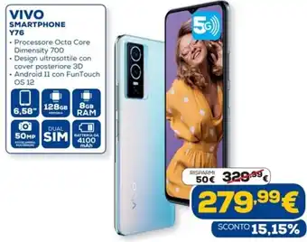 Euronics Vivo Smartphone Y76 offerta