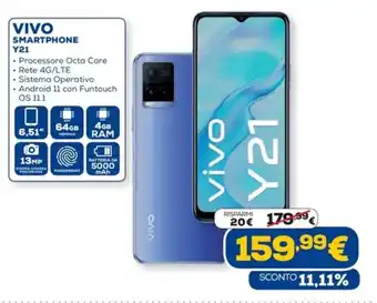 Euronics Vivo Smartphone Y21 offerta